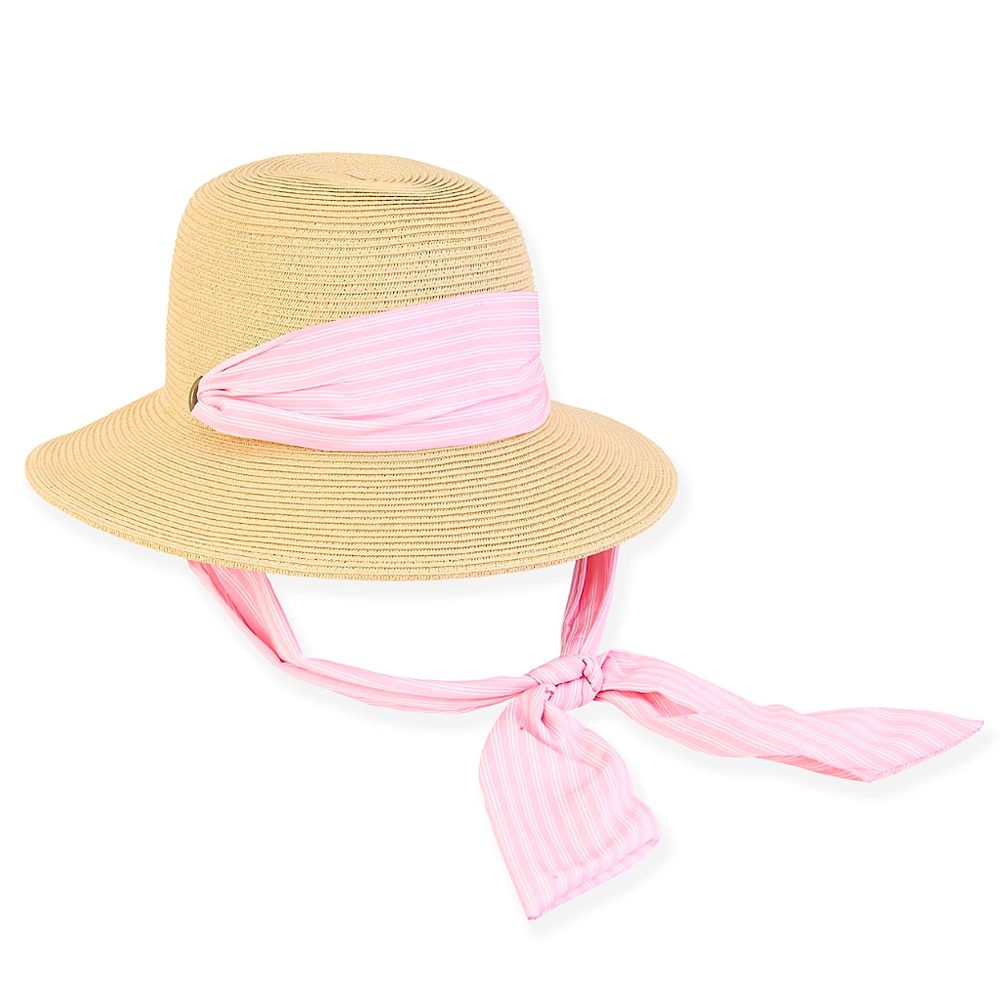Young Girls Paper Straw Floppy Hat